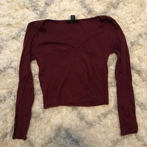 Maroon crop top
